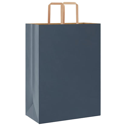 Papiertragetaschen 50 Stk. mit Henkeln Blau 32x17x44 cm