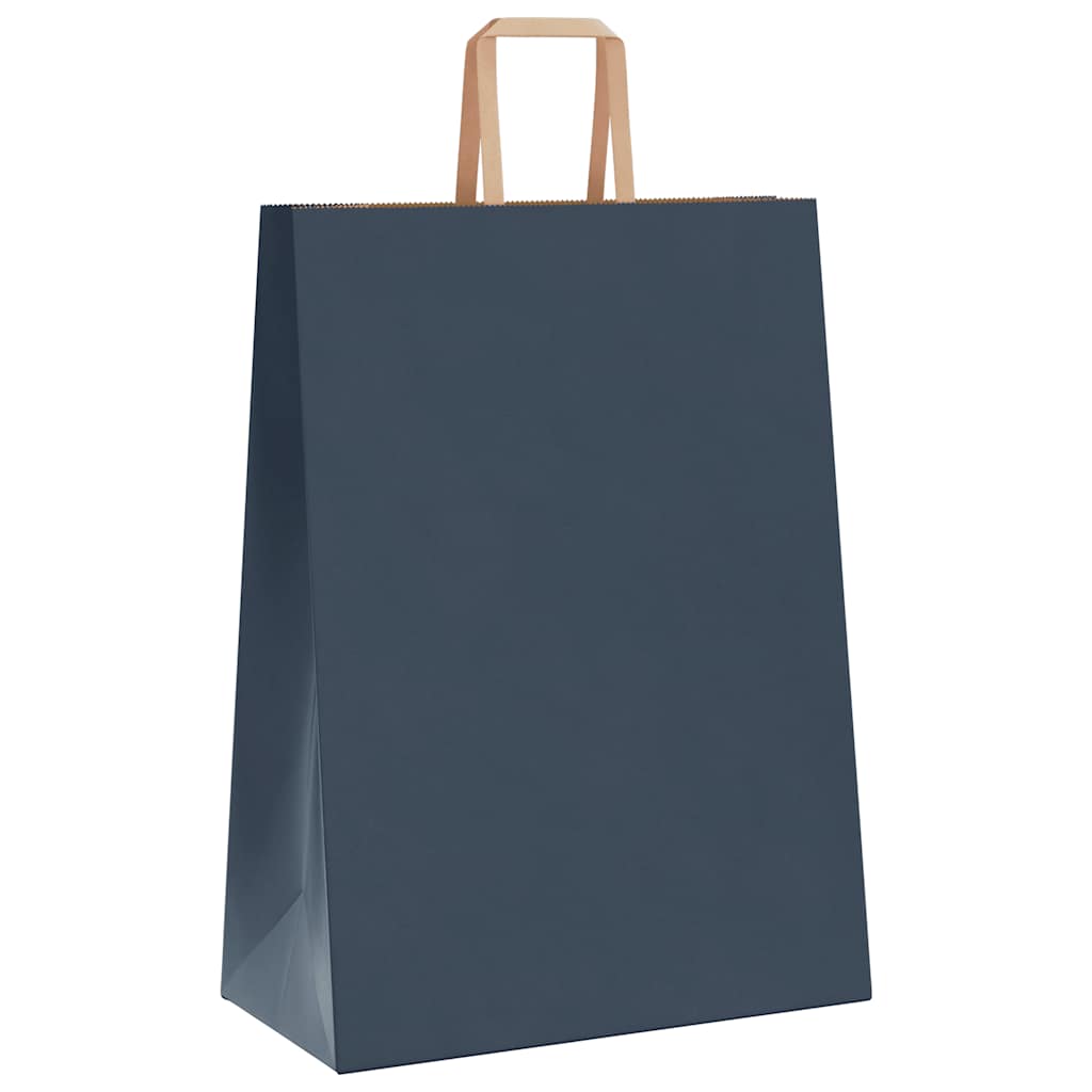 Papiertragetaschen 50 Stk. mit Henkeln Blau 32x17x44 cm