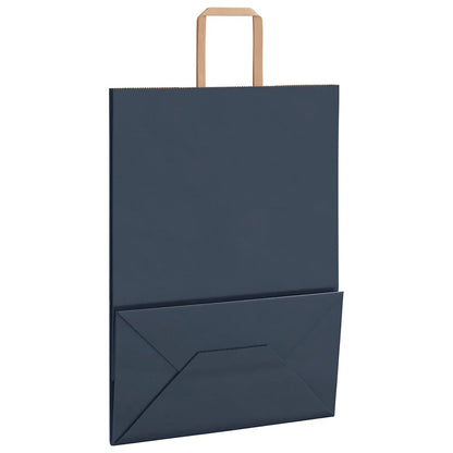 Papiertragetaschen 50 Stk. mit Henkeln Blau 32x17x44 cm