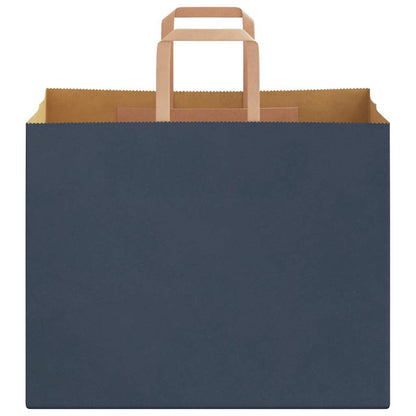 Papiertragetaschen 50 Stk. mit Henkeln Blau 32x22x24 cm