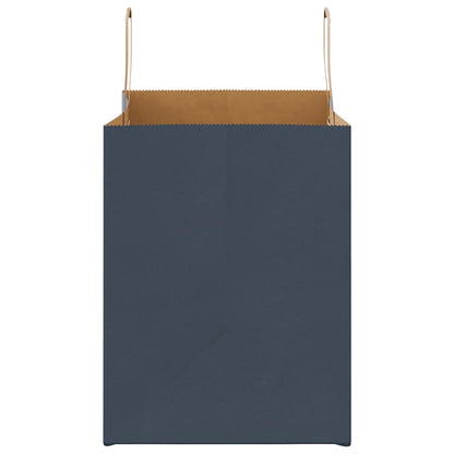 Papiertragetaschen 50 Stk. mit Henkeln Blau 32x22x28 cm