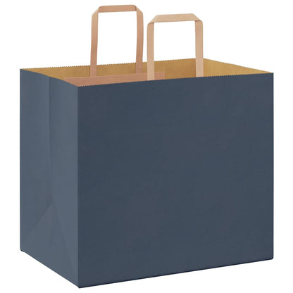Papiertragetaschen 50 Stk. mit Henkeln Blau 32x22x28 cm