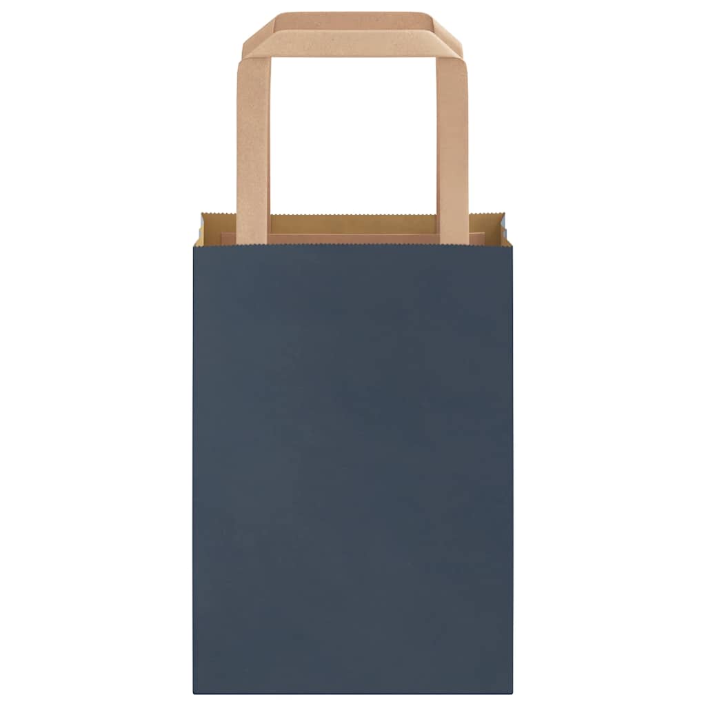 Papiertragetaschen 250 Stk. mit Henkeln Blau 15x8x21 cm