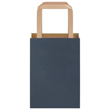 Papiertragetaschen 250 Stk. mit Henkeln Blau 15x8x21 cm