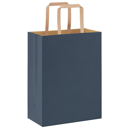 Papiertragetaschen 250 Stk. mit Henkeln Blau 21x11x28 cm