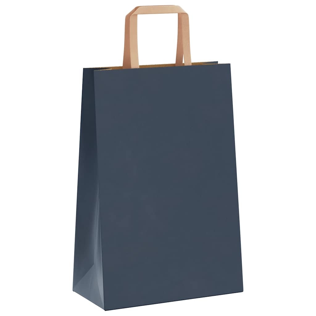 Papiertragetaschen 250 Stk. mit Henkeln Blau 21x11x31 cm