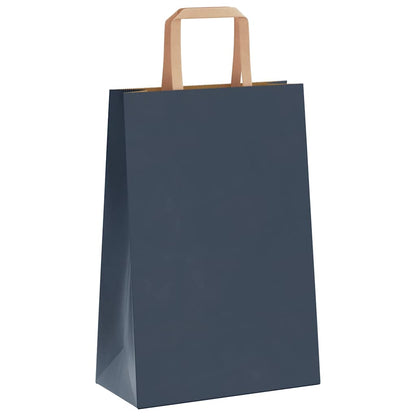 Papiertragetaschen 250 Stk. mit Henkeln Blau 21x11x31 cm