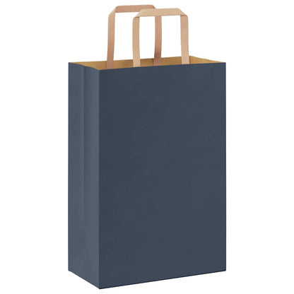 Papiertragetaschen 250 Stk. mit Henkeln Blau 21x11x31 cm
