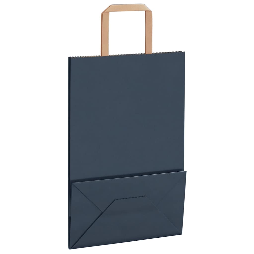 Papiertragetaschen 250 Stk. mit Henkeln Blau 21x11x31 cm
