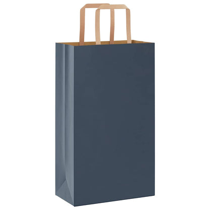 Papiertragetaschen 250 Stk. mit Henkeln Blau 21x11x36 cm