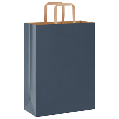 Papiertragetaschen 250 Stk. mit Henkeln Blau 26x12x35 cm