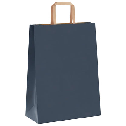 Papiertragetaschen 250 Stk. mit Henkeln Blau 26x12x35 cm