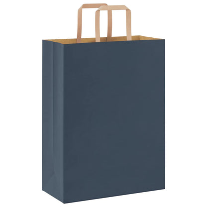 Papiertragetaschen 250 Stk. mit Henkeln Blau 26x12x35 cm