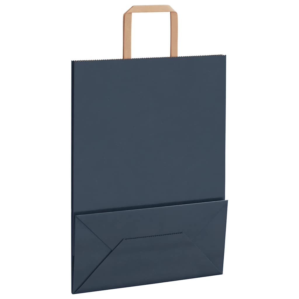 Papiertragetaschen 250 Stk. mit Henkeln Blau 26x12x35 cm