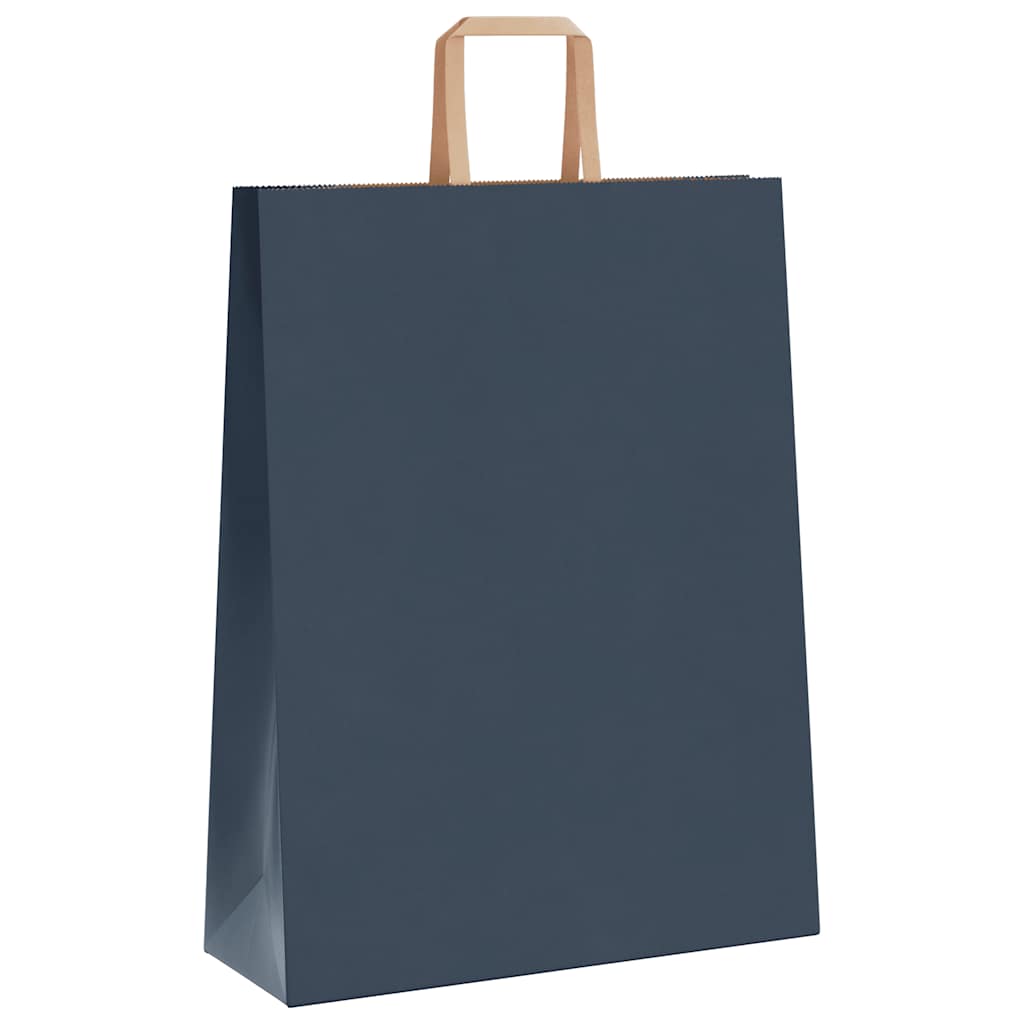 Papiertragetaschen 250 Stk. mit Henkeln Blau 32x12x42 cm