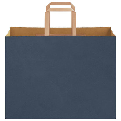 Papiertragetaschen 250 Stk. mit Henkeln Blau 32x17x25 cm