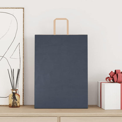 Papiertragetaschen 250 Stk. mit Henkeln Blau 32x17x44 cm