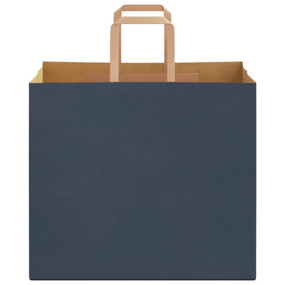 Papiertragetaschen 250 Stk. mit Henkeln Blau 32x22x28 cm