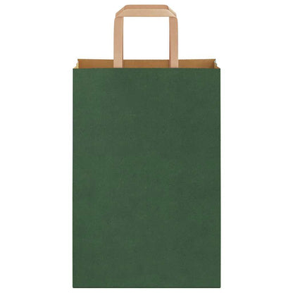 Papiertragetaschen 250 Stk. mit Henkeln Grün 21x11x31 cm