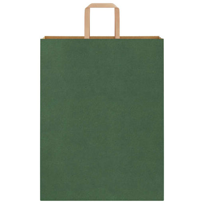 Papiertragetaschen 250 Stk. mit Henkeln Grün 32x12x42 cm