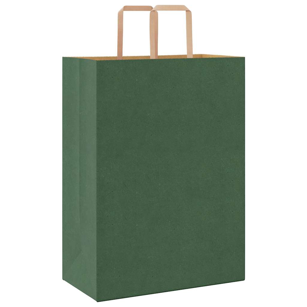Papiertragetaschen 250 Stk. mit Henkeln Grün 32x17x44 cm