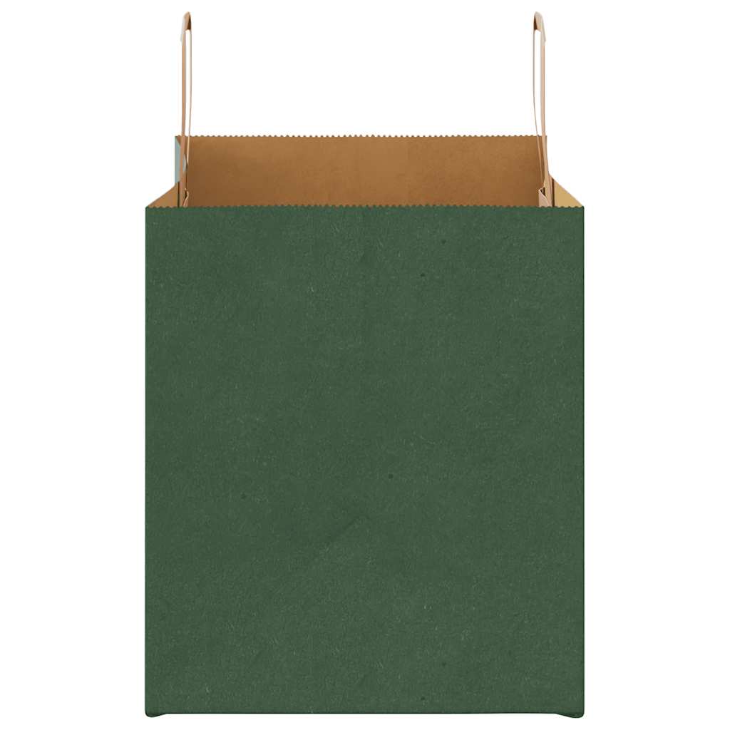 Papiertragetaschen 250 Stk. mit Henkeln Grün 32x22x24 cm