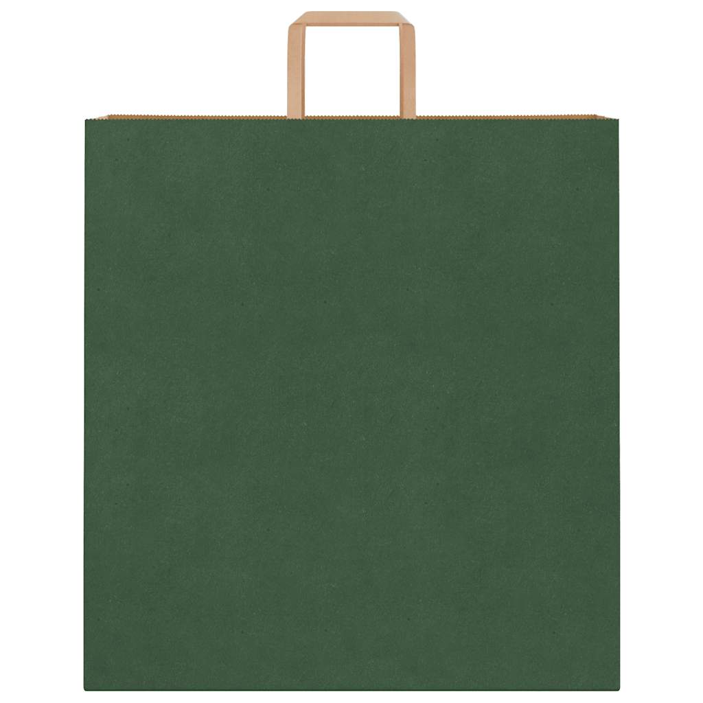 Papiertragetaschen 250 Stk. mit Henkeln Grün 45x17x48 cm