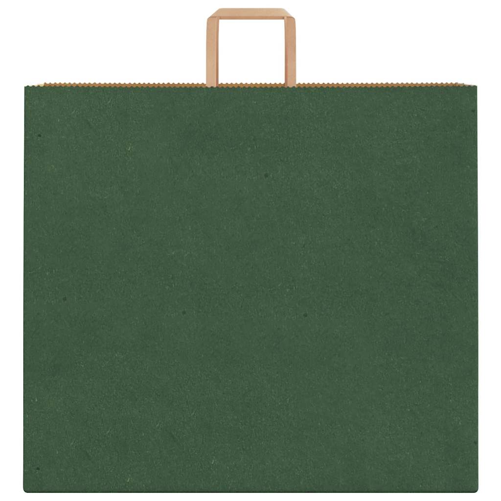 Papiertragetaschen 250 Stk. mit Henkeln Grün 54x15x49 cm