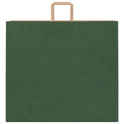 Papiertragetaschen 250 Stk. mit Henkeln Grün 54x15x49 cm