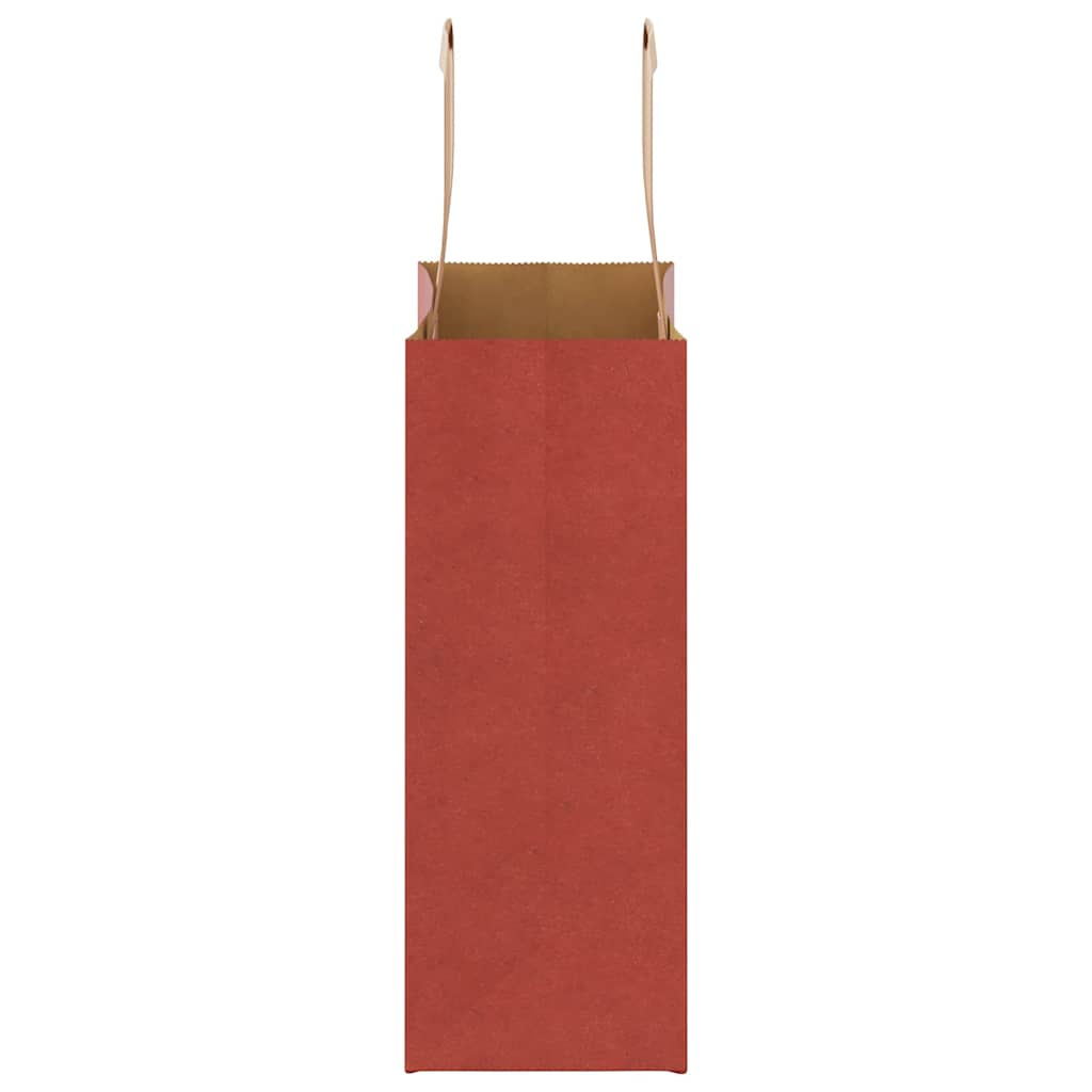 Papiertragetaschen 50 Stk. mit Henkeln Rot 18x8x22 cm