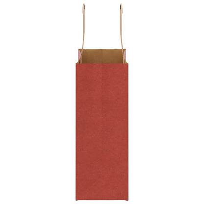 Papiertragetaschen 50 Stk. mit Henkeln Rot 18x8x22 cm