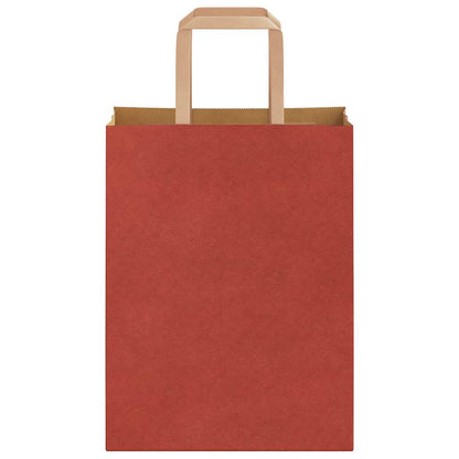 Papiertragetaschen 50 Stk. mit Henkeln Rot 21x11x28 cm
