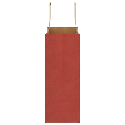 Papiertragetaschen 50 Stk. mit Henkeln Rot 21x11x28 cm