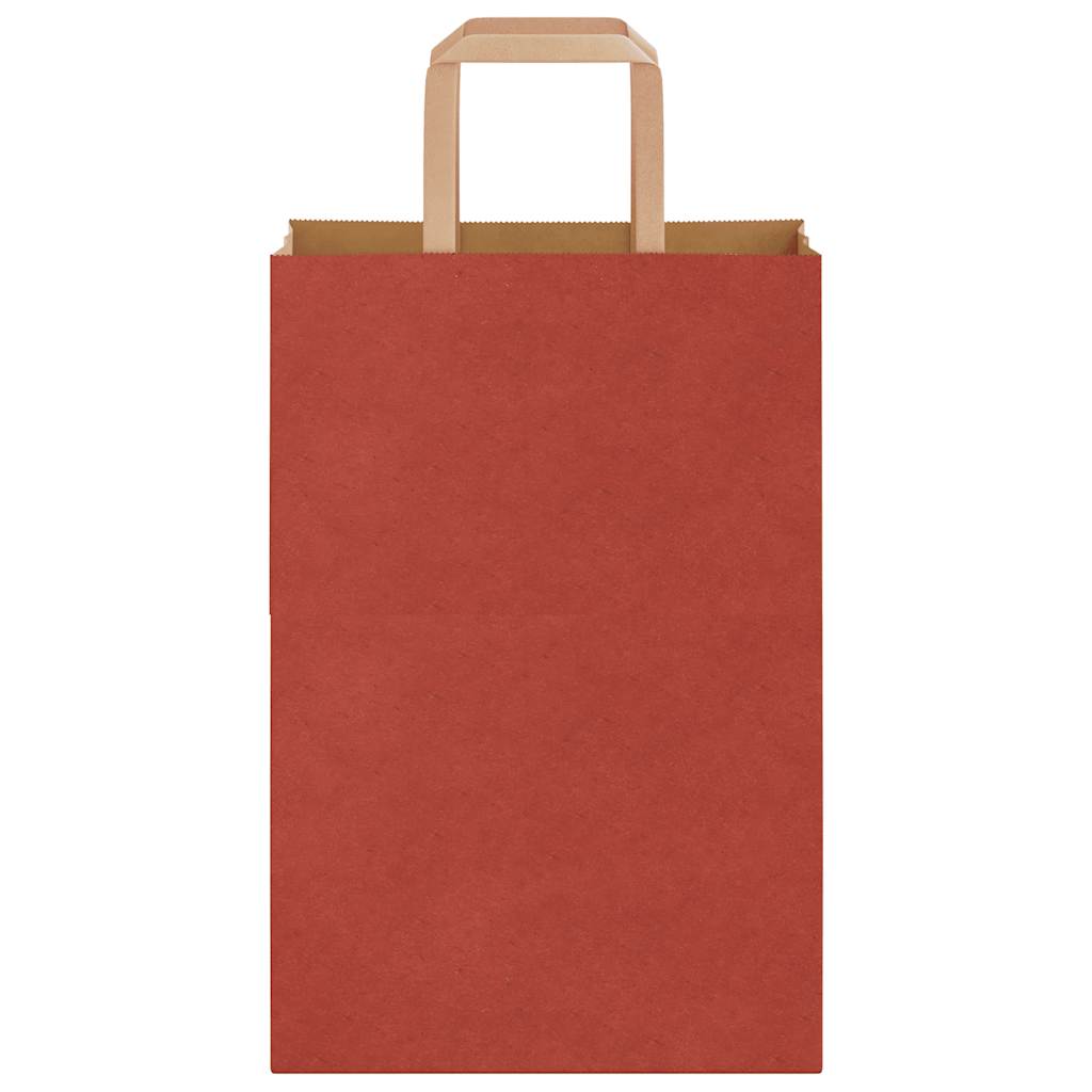 Papiertragetaschen 50 Stk. mit Henkeln Rot 21x11x31 cm