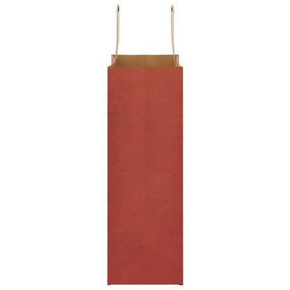 Papiertragetaschen 50 Stk. mit Henkeln Rot 21x11x31 cm