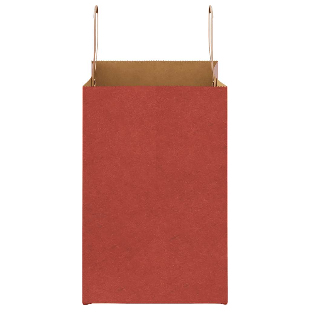 Papiertragetaschen 50 Stk. mit Henkeln Rot 26x17x25 cm