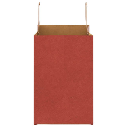 Papiertragetaschen 50 Stk. mit Henkeln Rot 26x17x25 cm