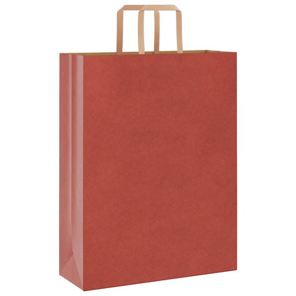 Papiertragetaschen 50 Stk. mit Henkeln Rot 32x12x42 cm