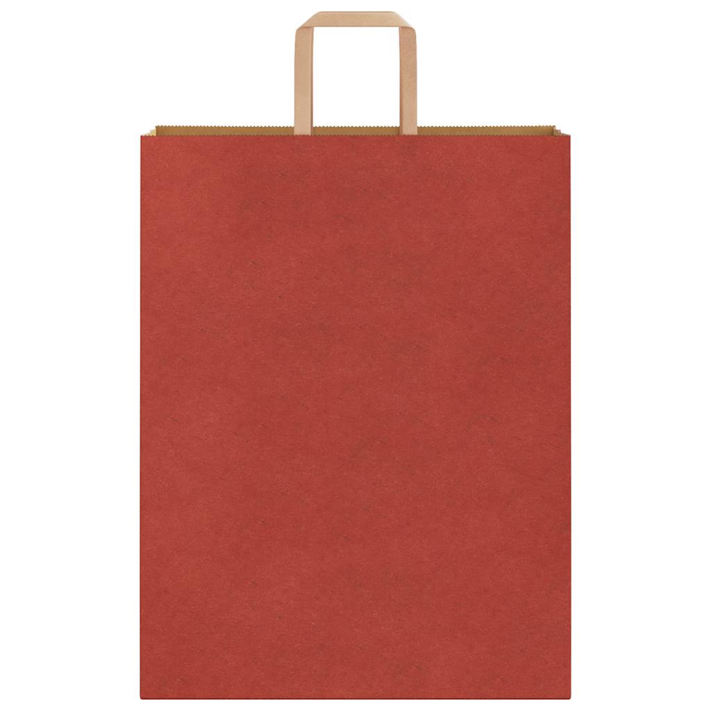 Papiertragetaschen 50 Stk. mit Henkeln Rot 32x12x42 cm