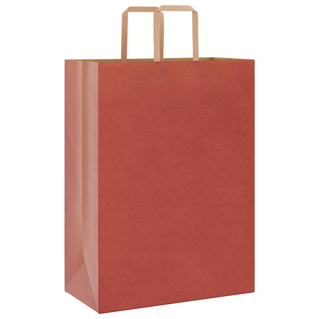 Papiertragetaschen 50 Stk. mit Henkeln Rot 32x17x44 cm
