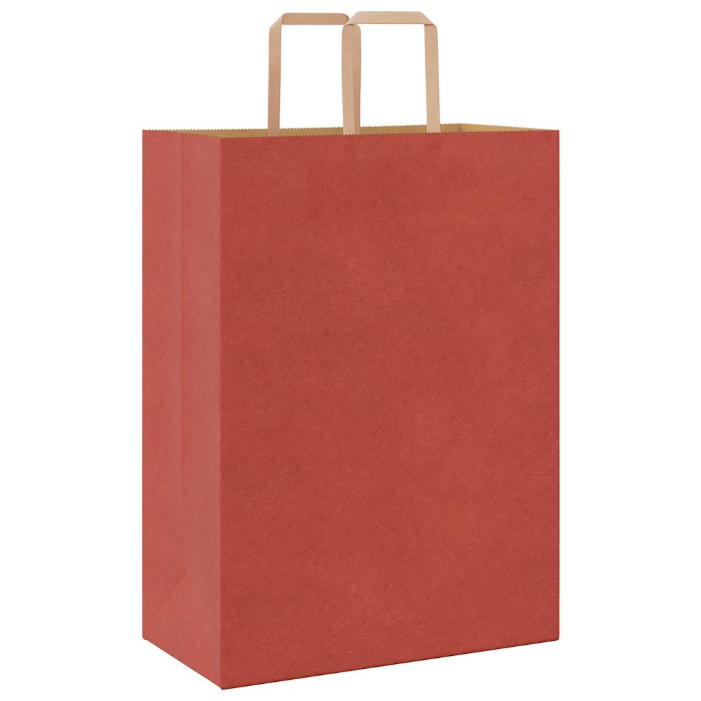 Papiertragetaschen 50 Stk. mit Henkeln Rot 32x17x44 cm