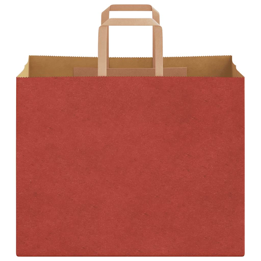 Papiertragetaschen 50 Stk. mit Henkeln Rot 32x22x24 cm