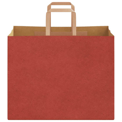 Papiertragetaschen 50 Stk. mit Henkeln Rot 32x22x24 cm