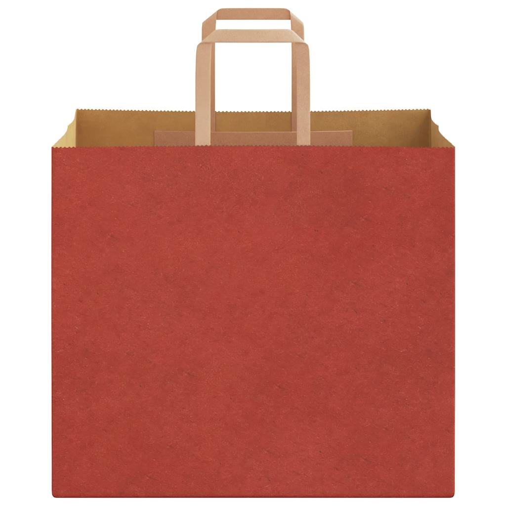 Papiertragetaschen 50 Stk. mit Henkeln Rot 32x22x28 cm