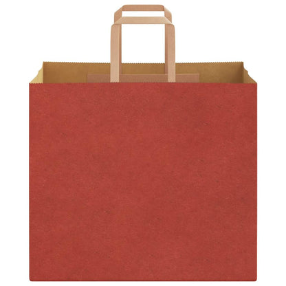 Papiertragetaschen 50 Stk. mit Henkeln Rot 32x22x28 cm