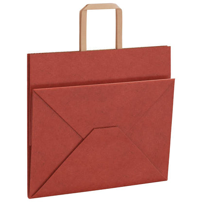 Papiertragetaschen 50 Stk. mit Henkeln Rot 32x22x28 cm