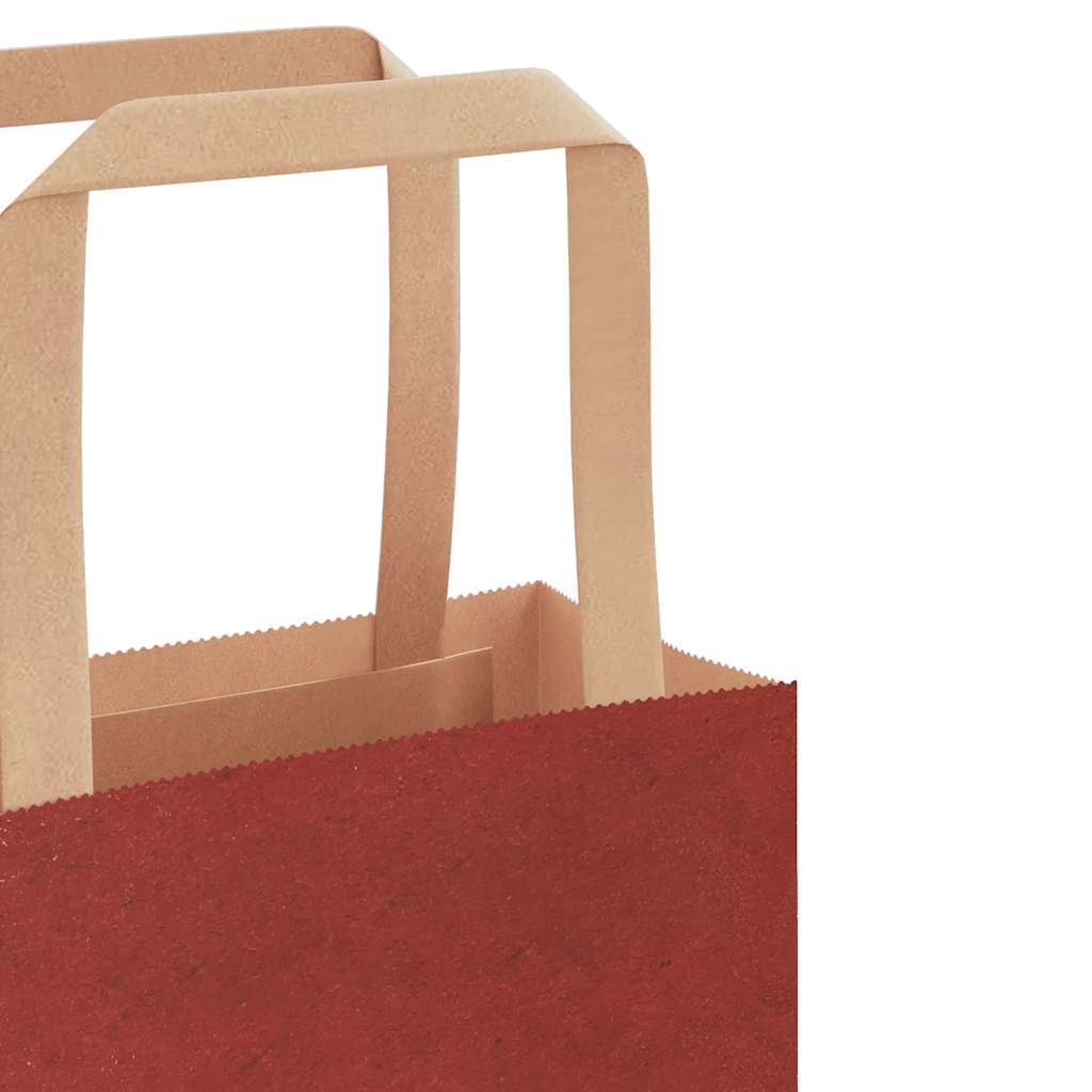 Papiertragetaschen 50 Stk. mit Henkeln Rot 32x22x28 cm