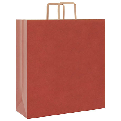 Papiertragetaschen 50 Stk. mit Henkeln Rot 45x17x48 cm
