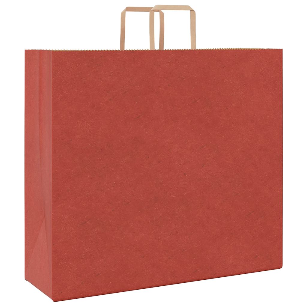Papiertragetaschen 50 Stk. mit Henkeln Rot 54x15x49 cm