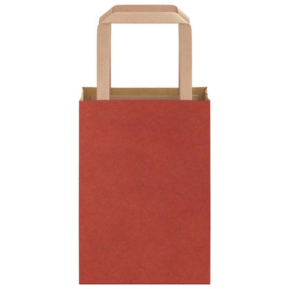 Papiertragetaschen 250 Stk. mit Henkeln Rot 15x8x21 cm